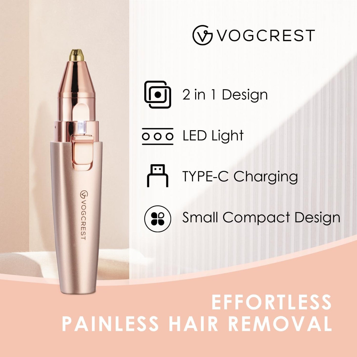 Rechargeable Precision Hair Remover with LED Light